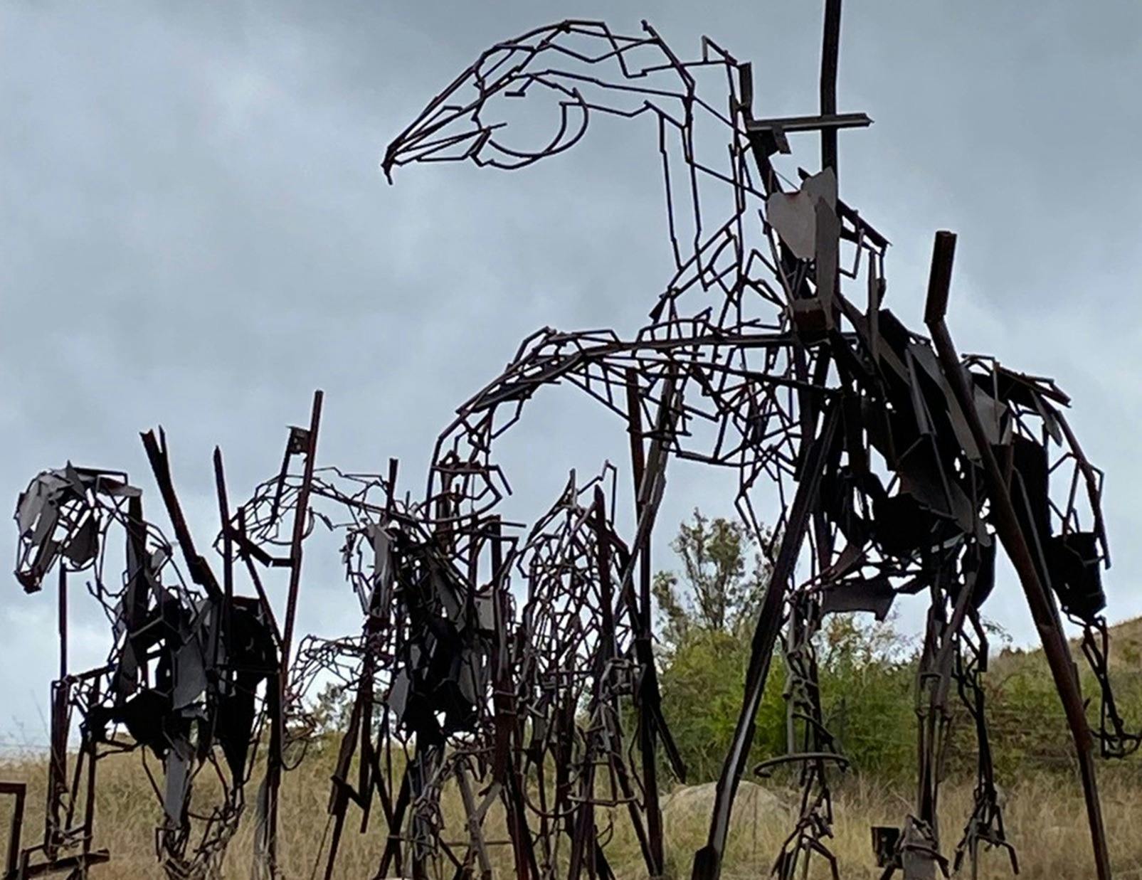 Light Horse Sculpture by Harrie Fasher in Adelong