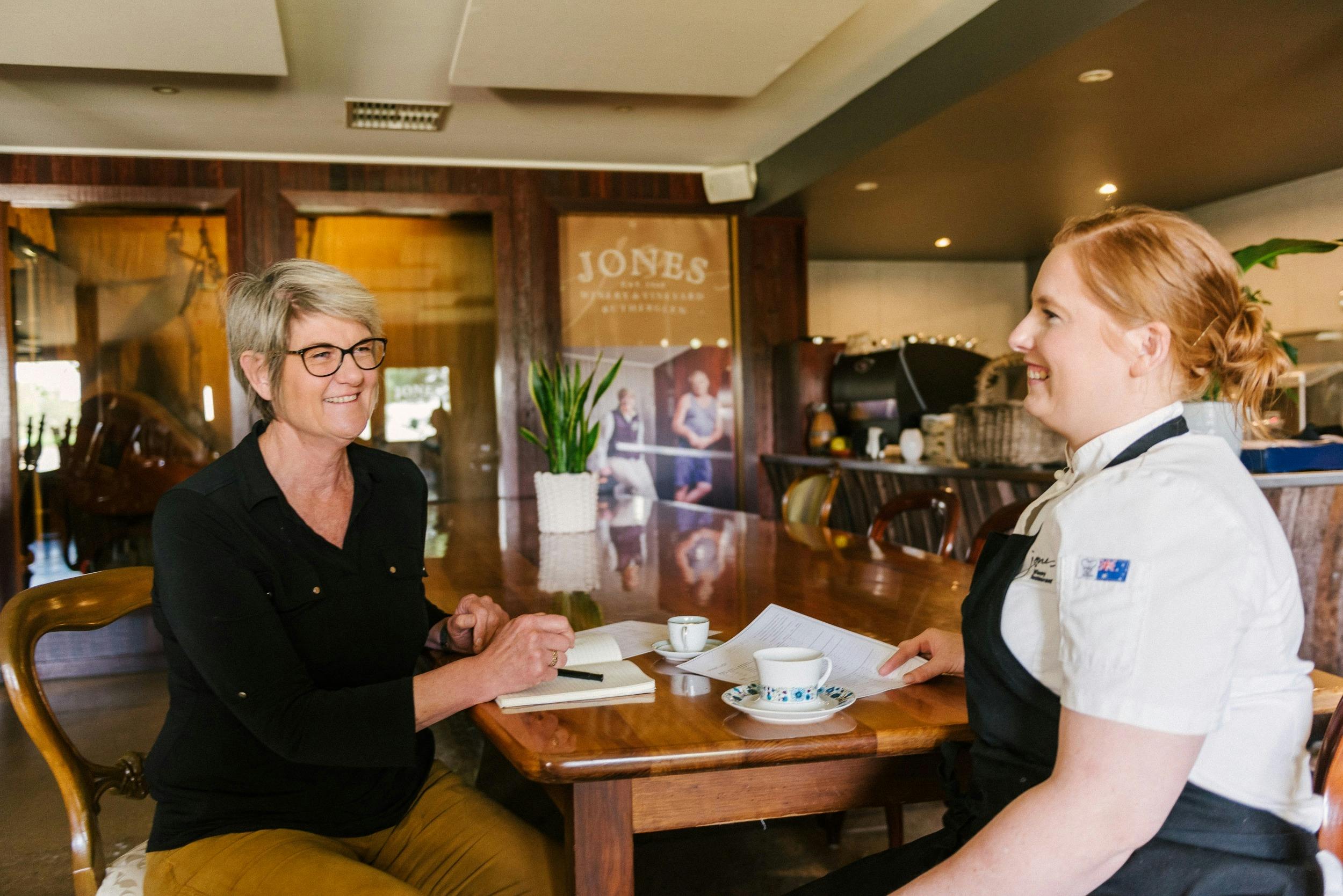 Jones Winery Restaurant Rutherglen Mandy Jones Briony Bradford