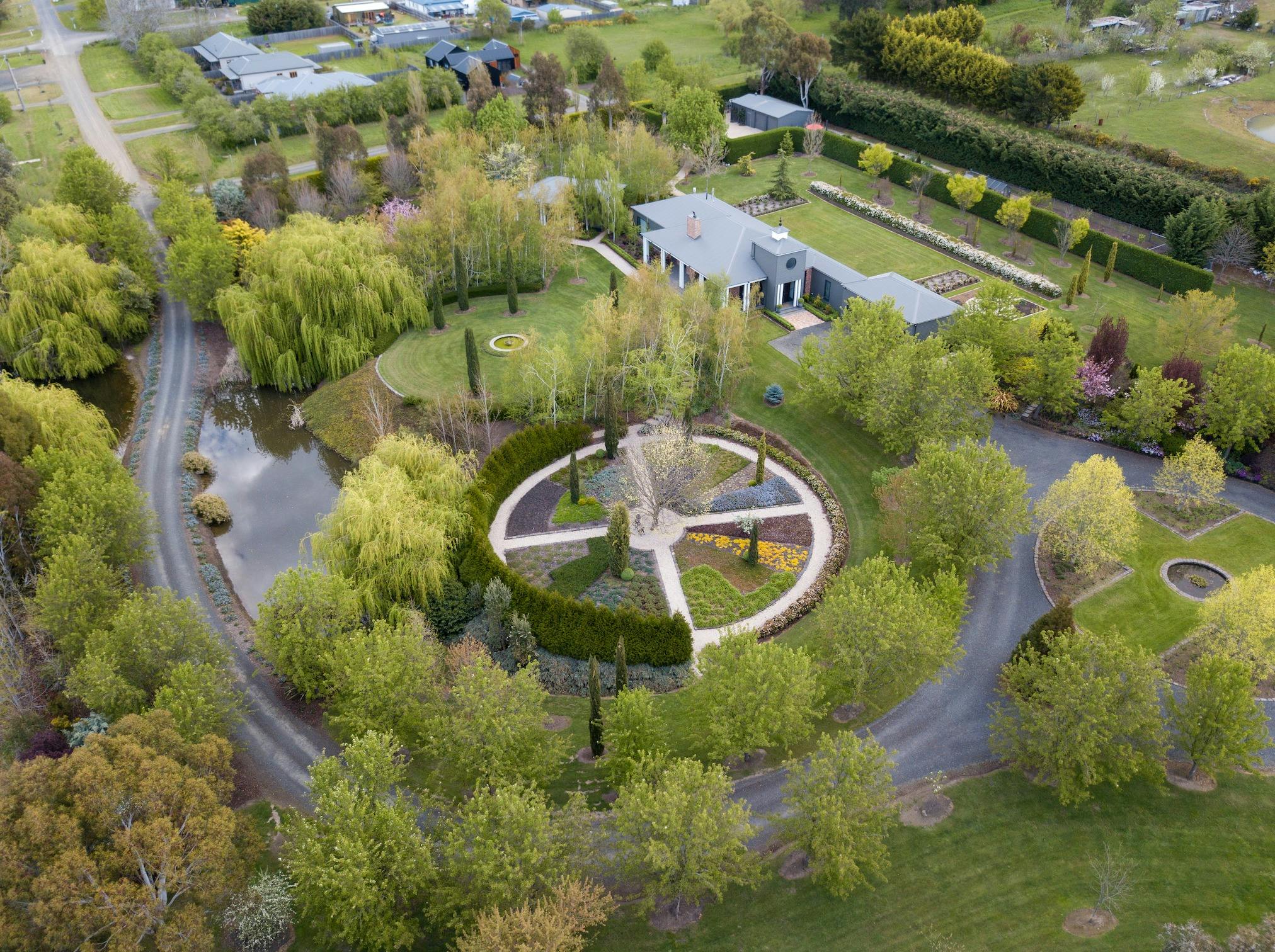 Open Gardens Victoria - drone shot of Verdicus