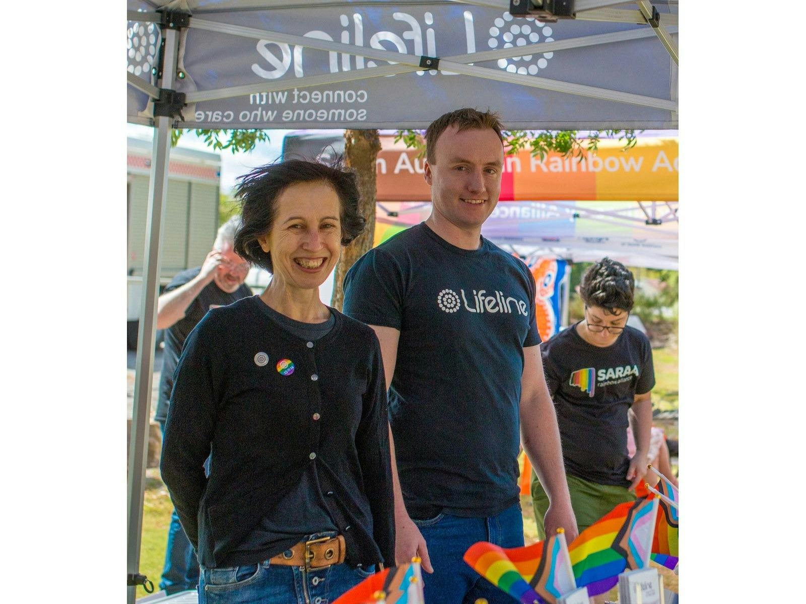 Clare Lifeline is a valued community service organisation, present at every Burra Pride Picnic.