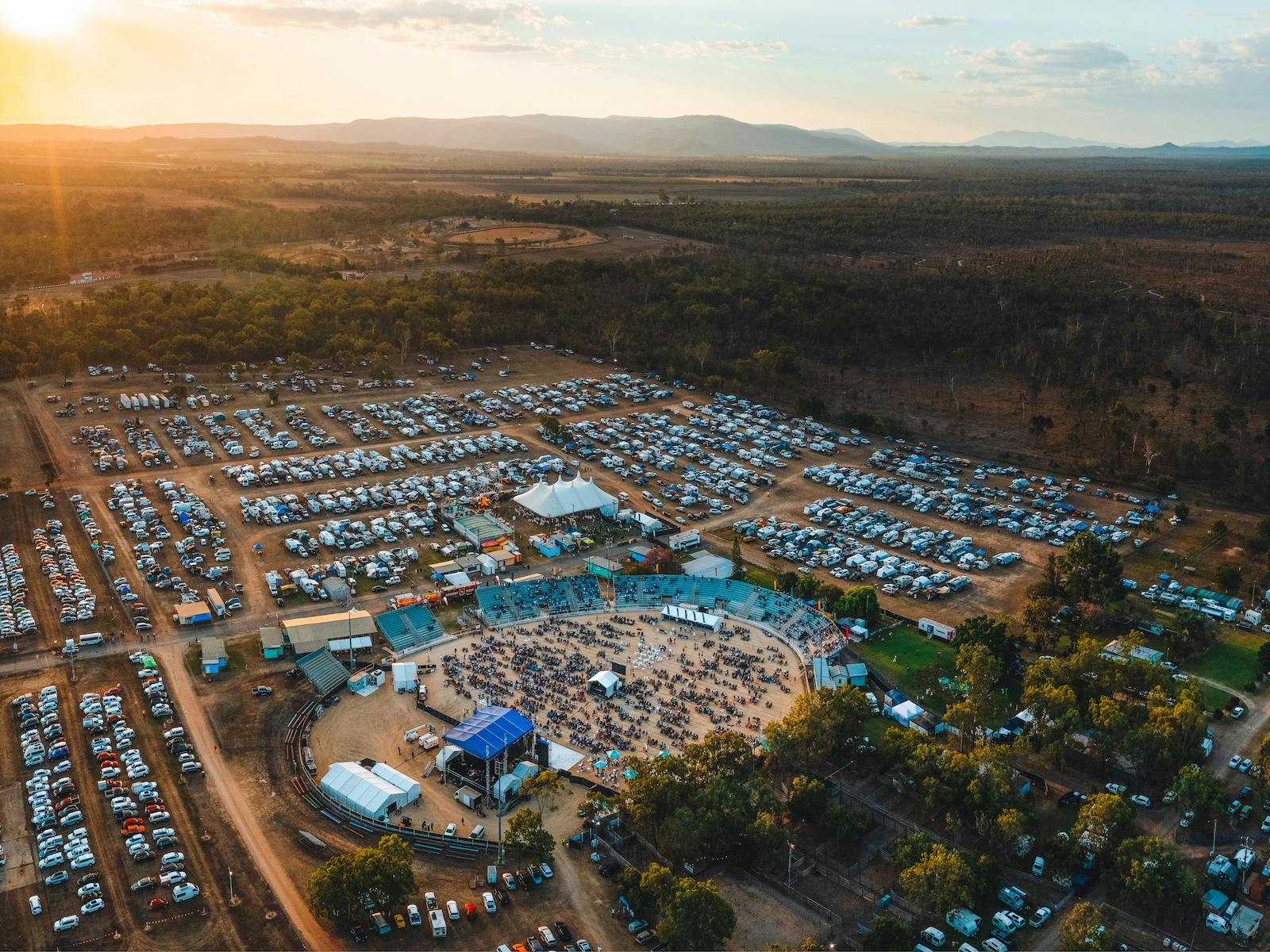Aerial view of Savannah in the Round (Mareeba Rodeo Arena and campgrounds) Aerial view of Savannah in the Round (Mareeba Rodeo Arena and campgrounds)