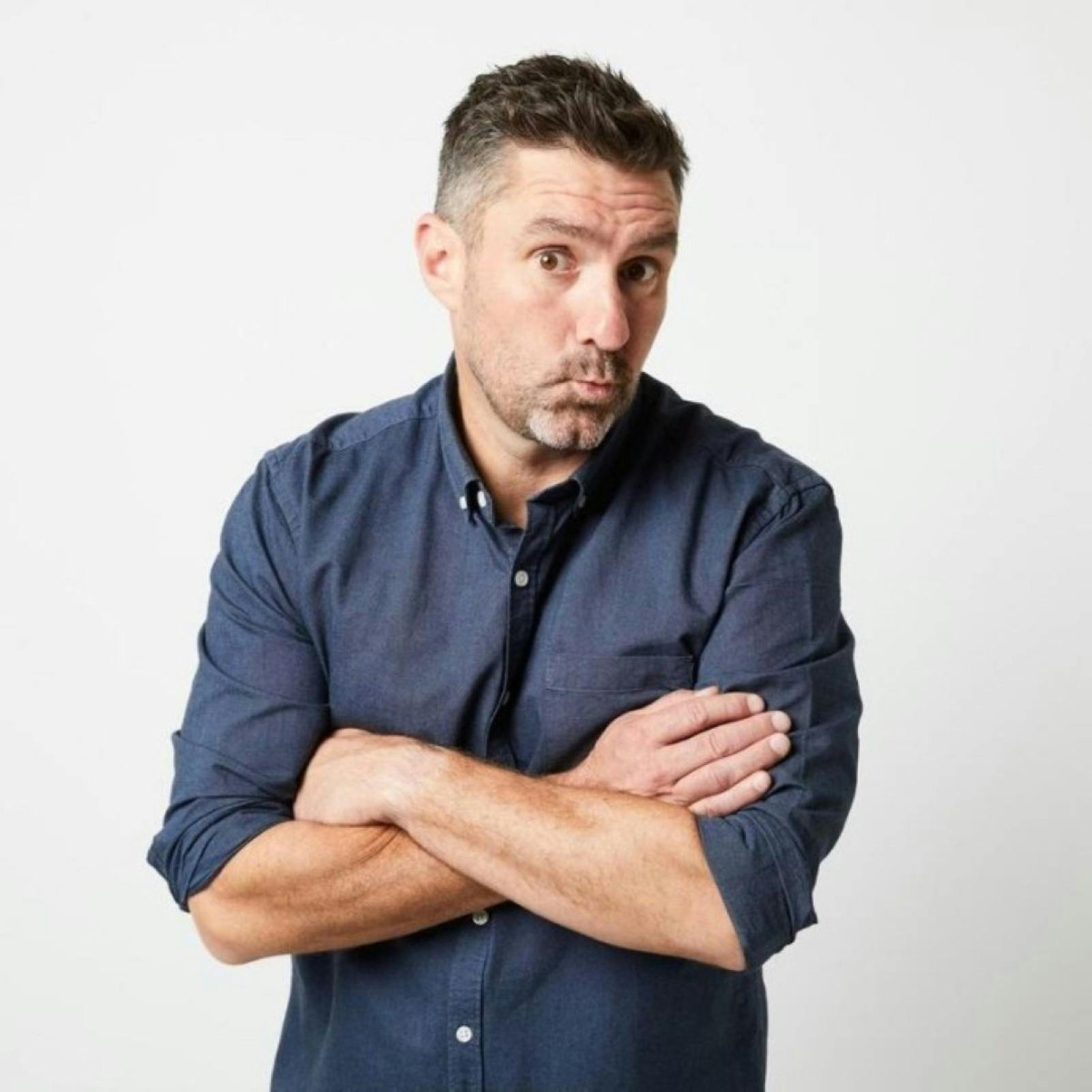 Man pulling a funny face