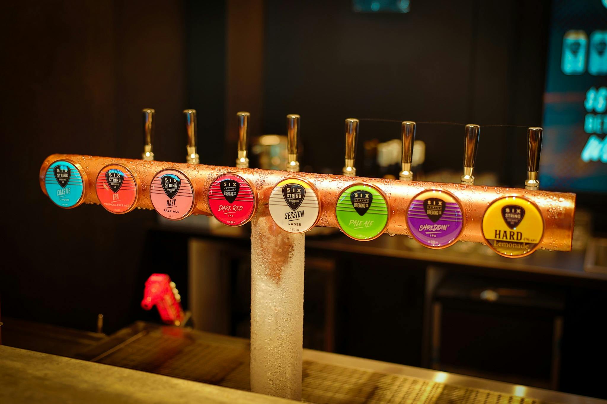 Beer taps six string