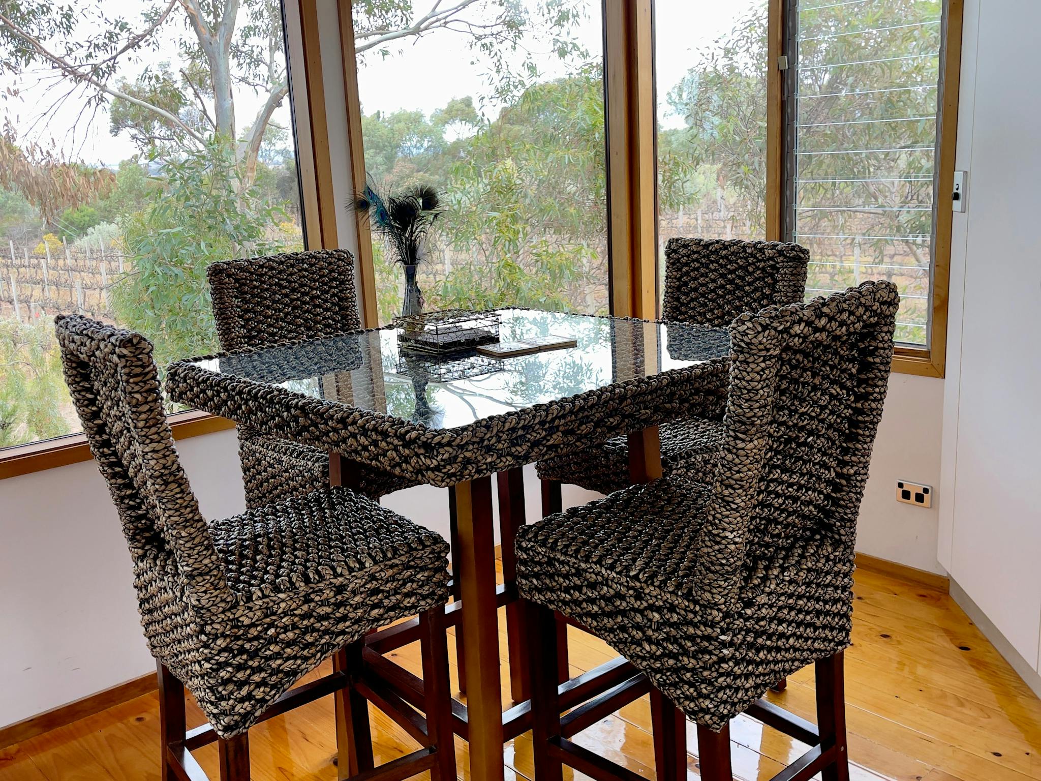 Watch the birdlife from the table