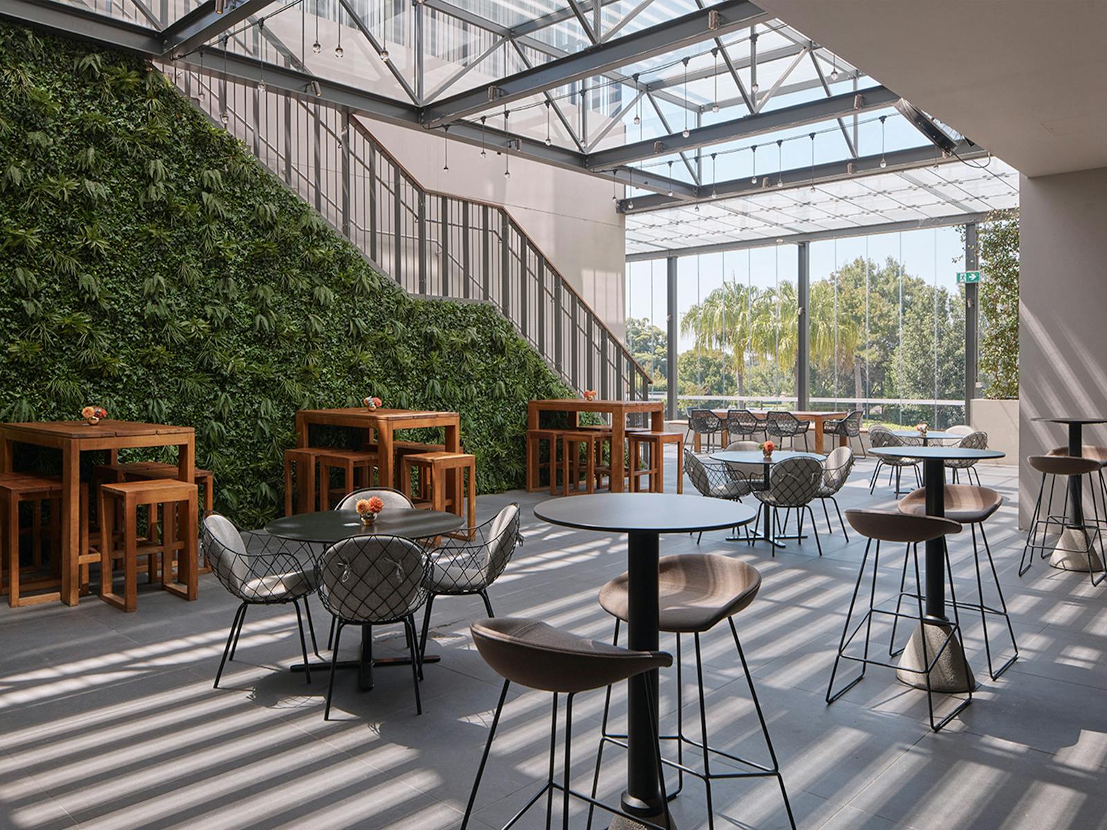 Glass covered terrace