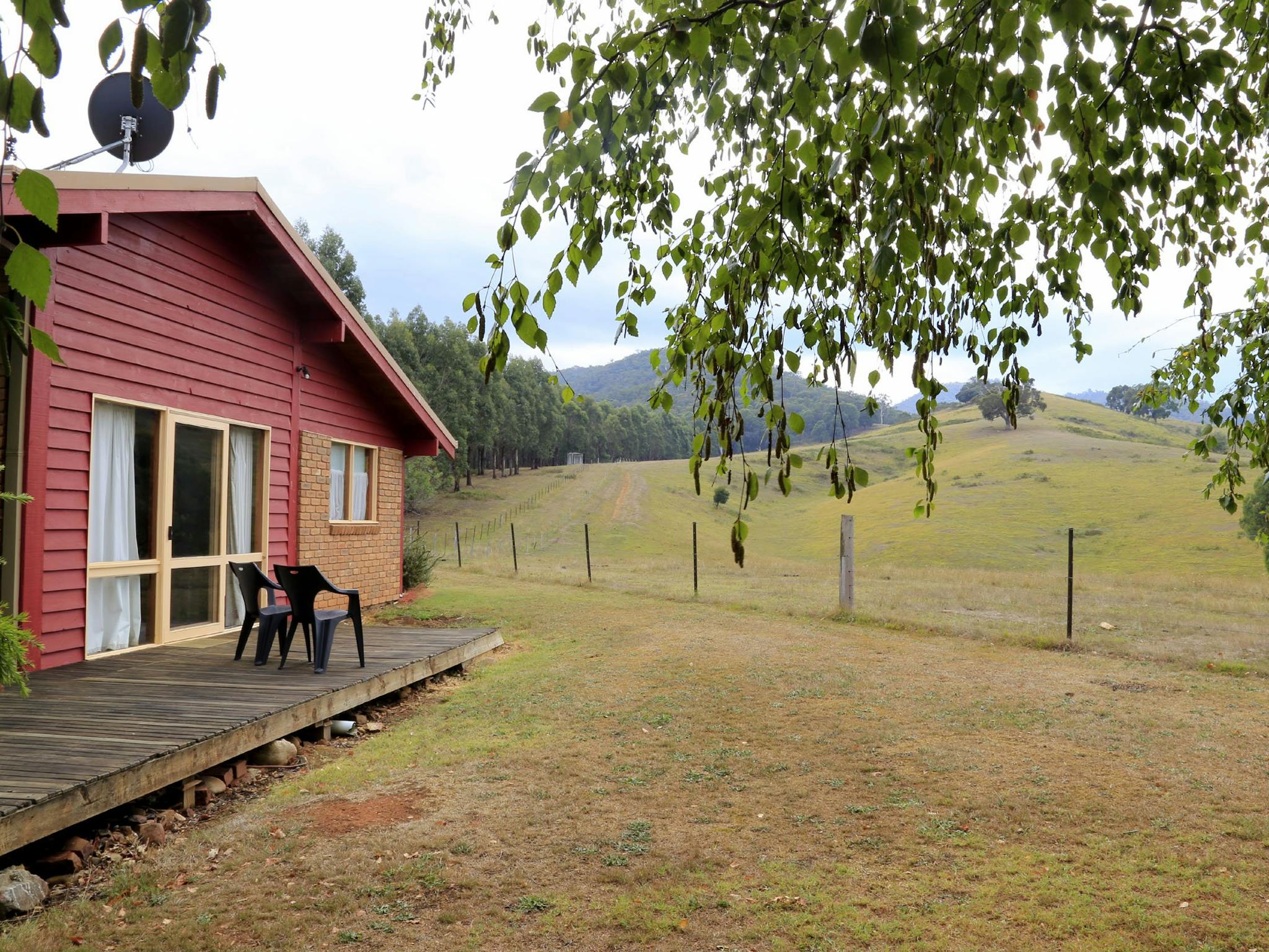 View of Hills and Mountains from the back of cottage