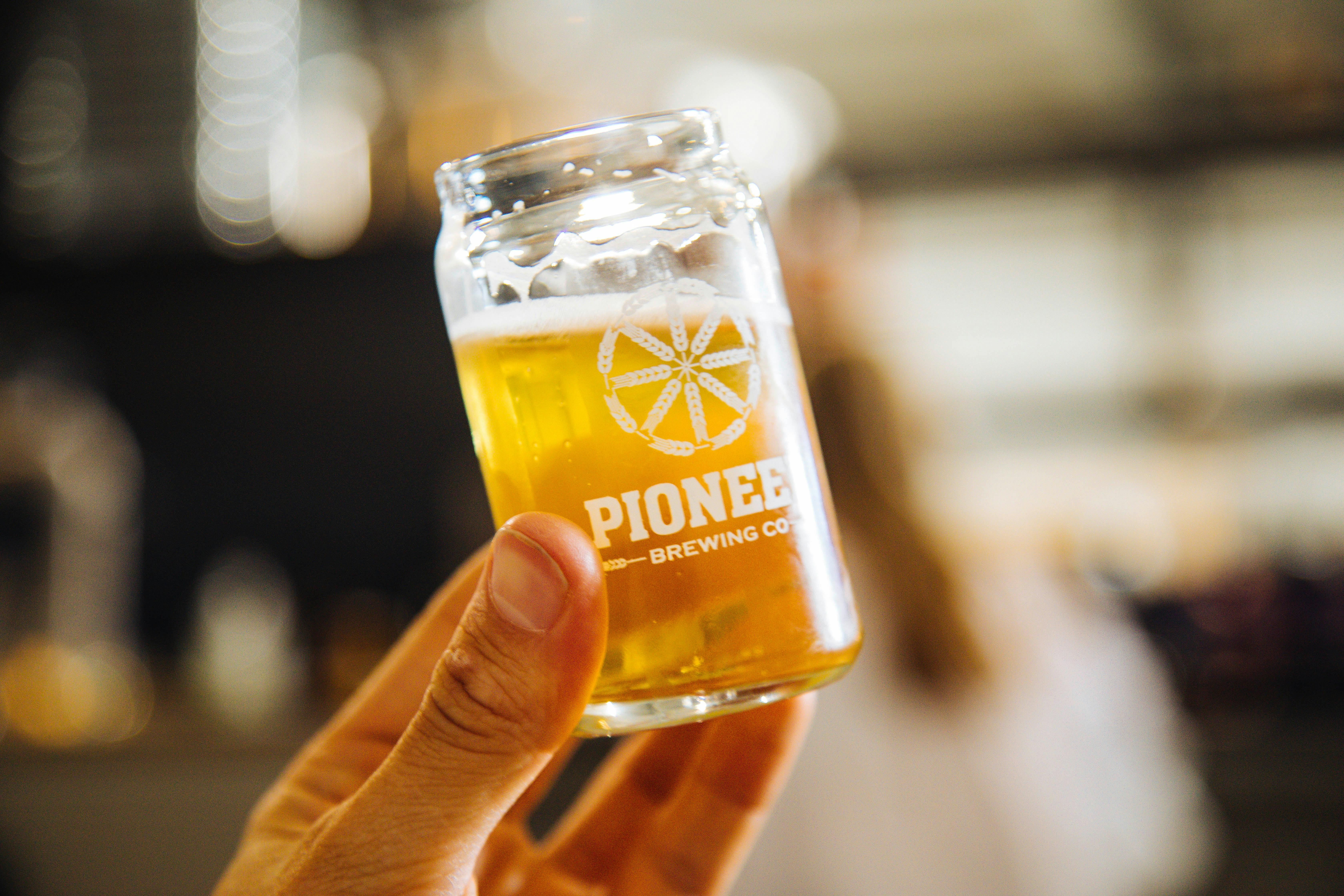 Craft beer tasting and production tour at Pioneer Brewing Co.