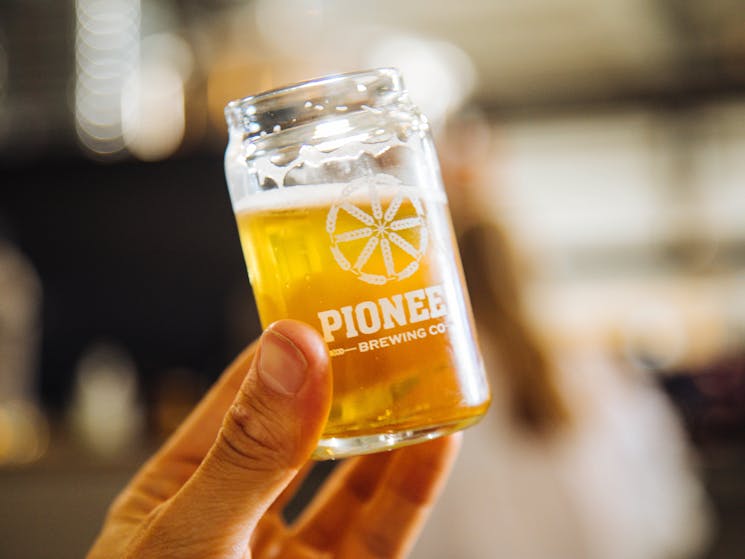 Craft beer tasting and production tour at Pioneer Brewing Co.