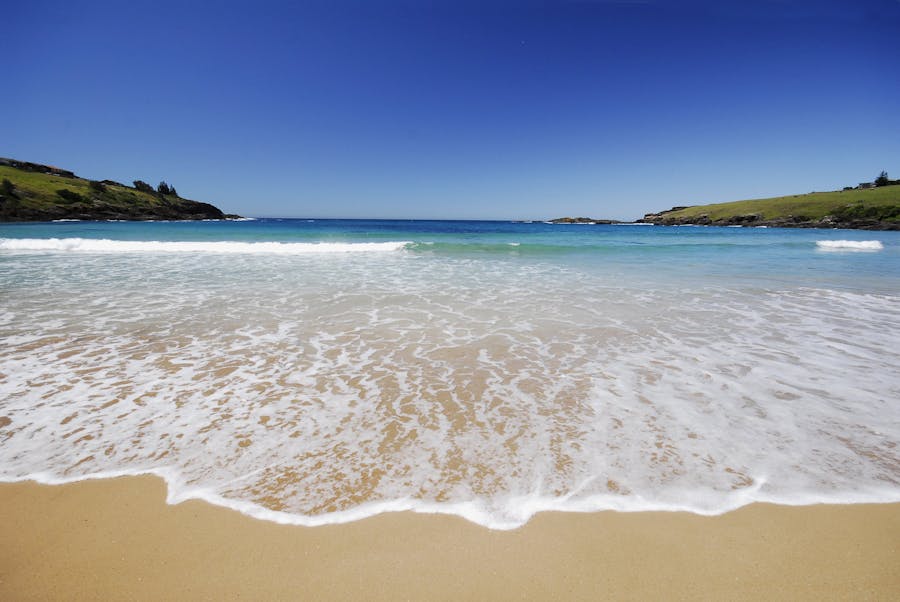 BIG4 Easts Beach Kiama beachfront with water and ocean