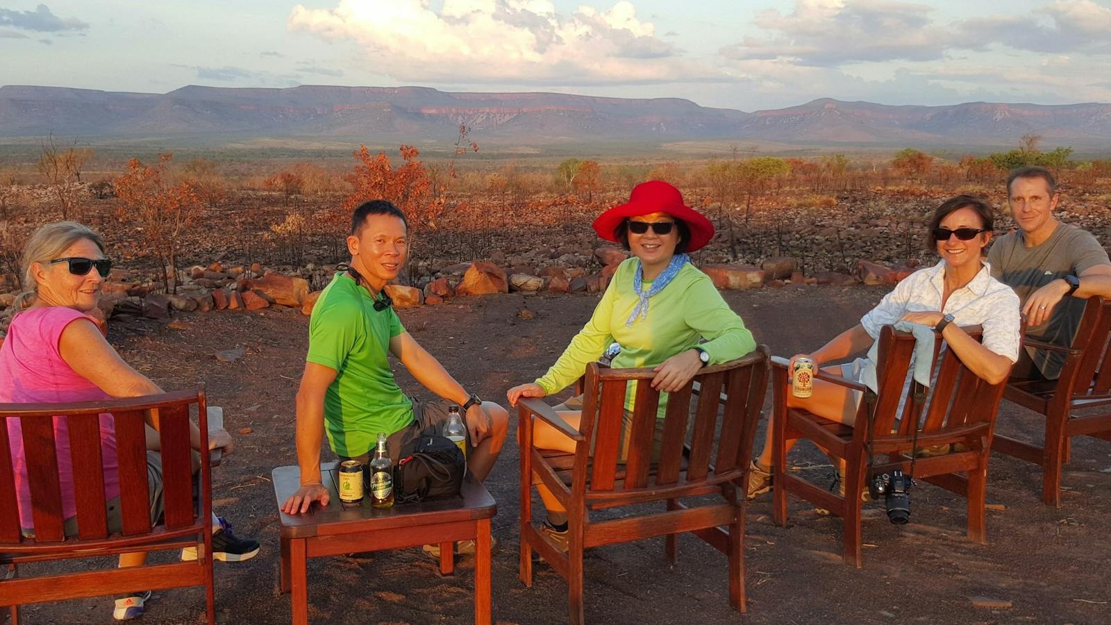 Sunset drinks at Cockburn Ranges private lookout
