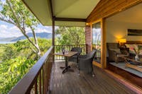 Private balcony to enjoy the mountain and ocean views