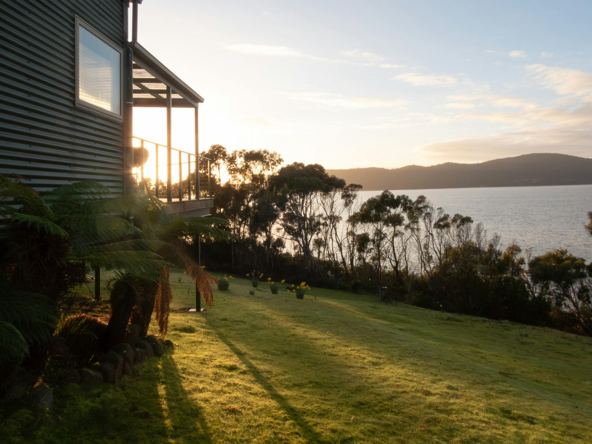 Sunrise around the garden