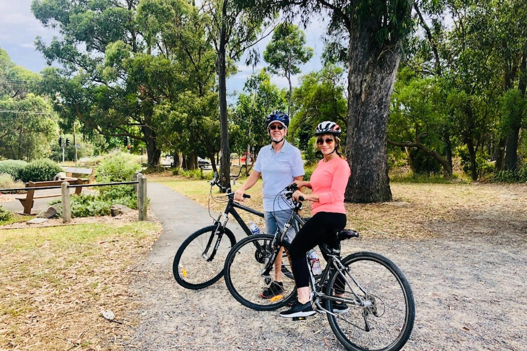 starting on a guided yarra valley cycle tour in Mt Evelyn Yarra Valley