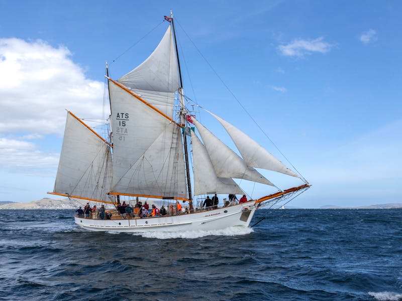 JB under full sail