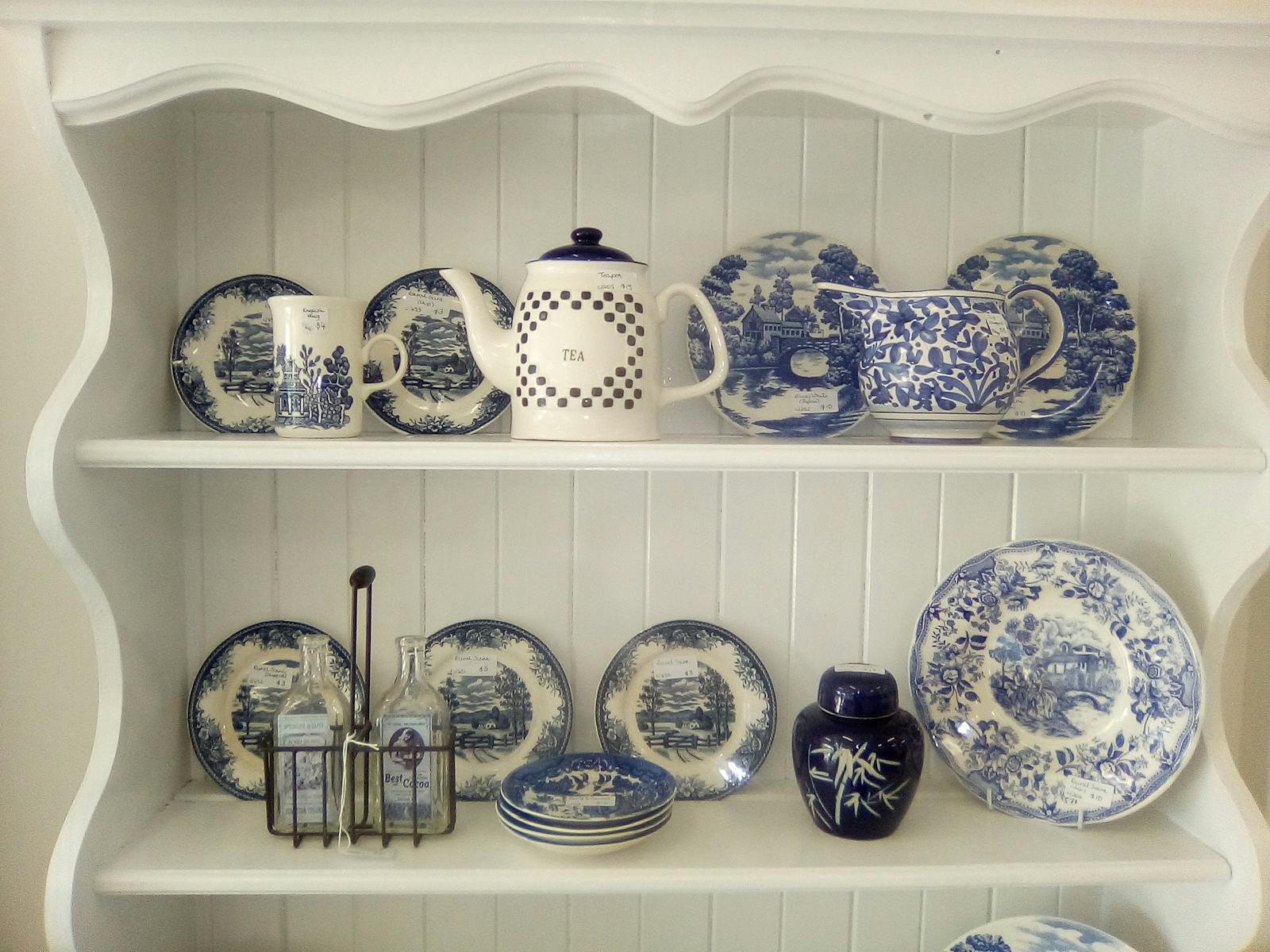 Classic blue and white