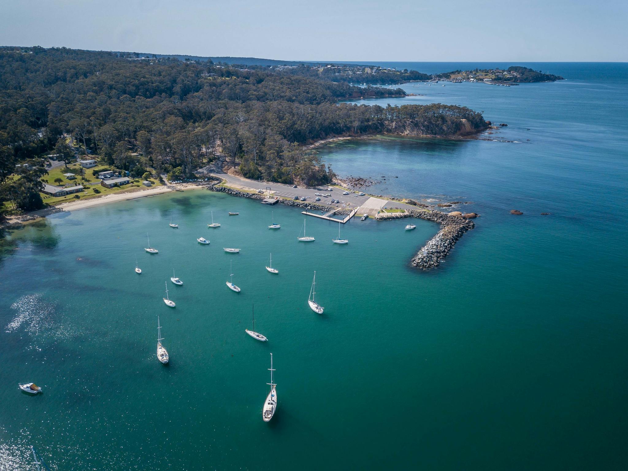 Quarantine Bay and Boat Ramp, Eden, Fishing ramp, swimming,  NSW south coast, Sapphire Coast
