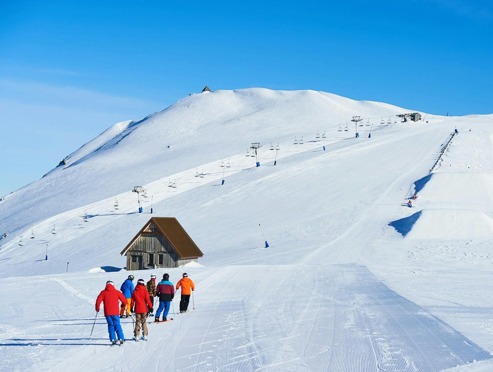 group of skiiers at Mt Buller Summit