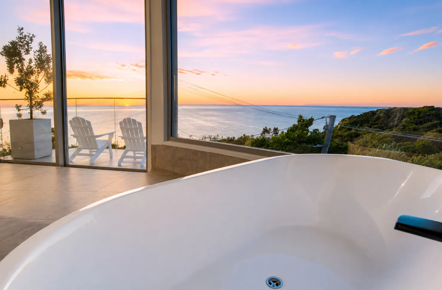 bath with ocean views coolum beach sunshine coast