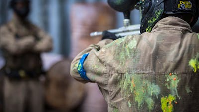 Person with a paintball gun