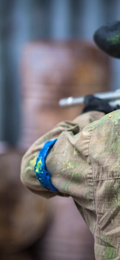 Person with a paintball gun