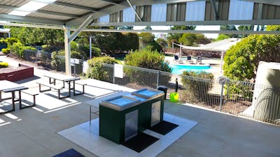 Covered BBQ area & pool