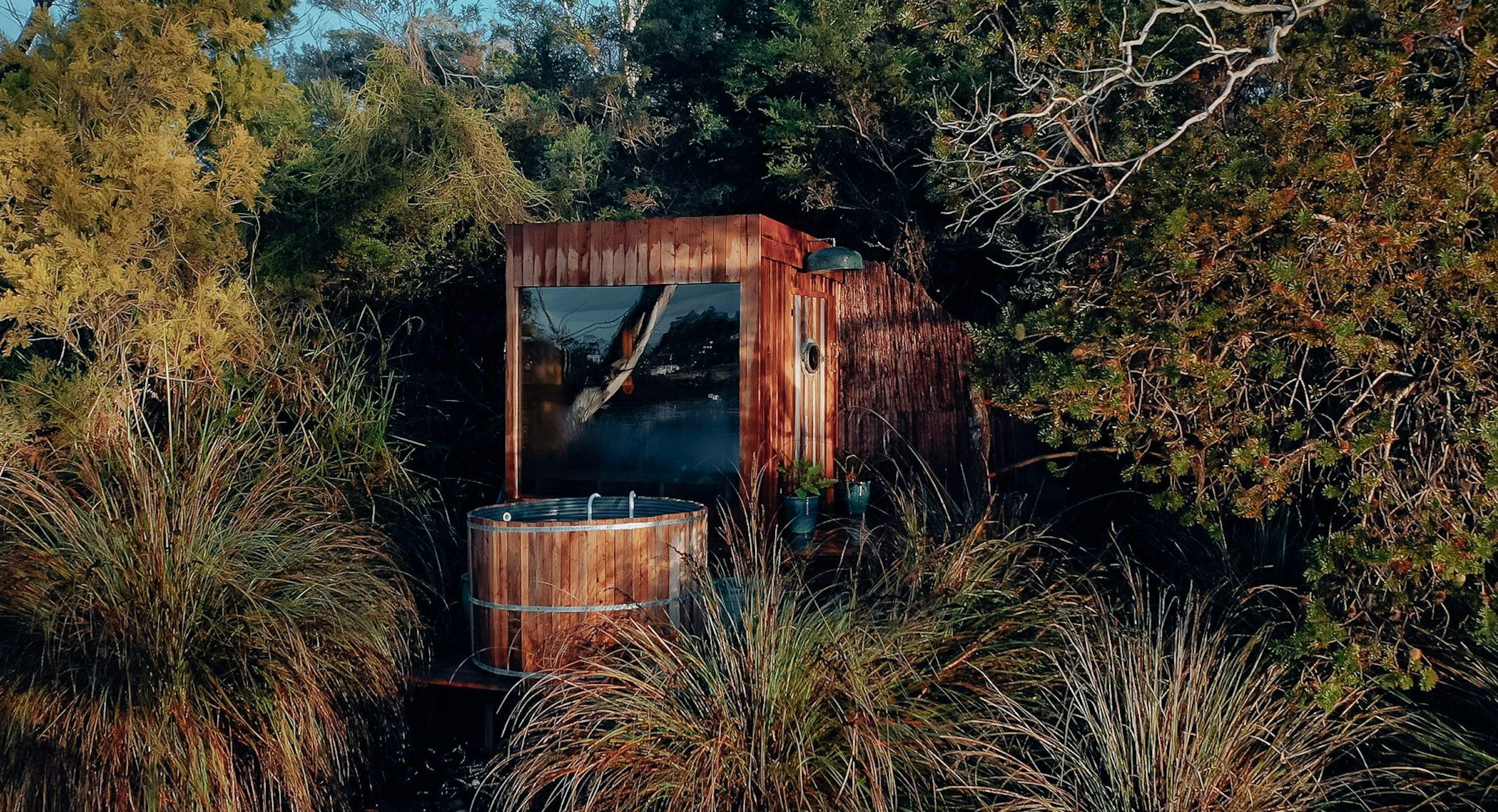 Sauna and plunge pool