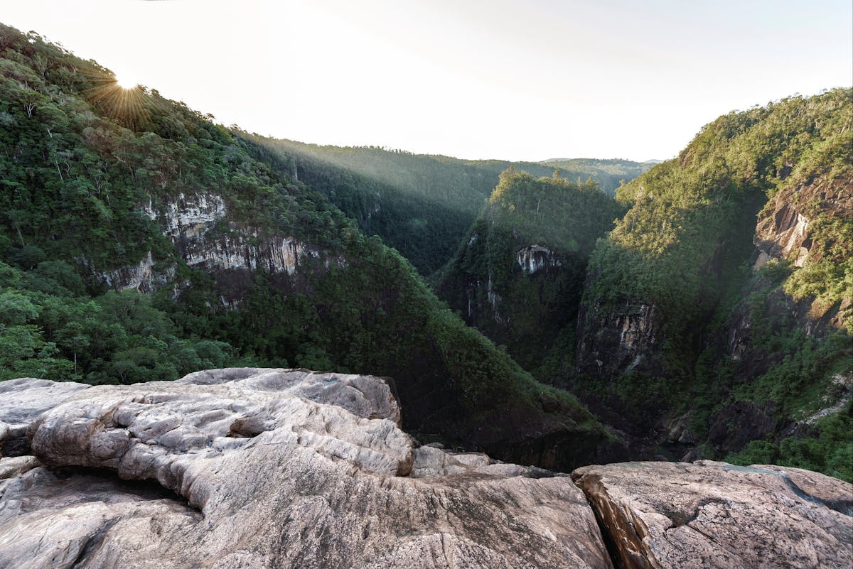 View of gorge from above falls.