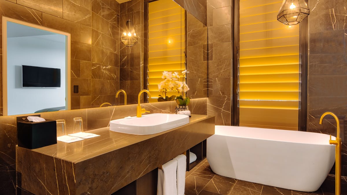 The Signature Sky Penthouse features 2 luxurious bathrooms