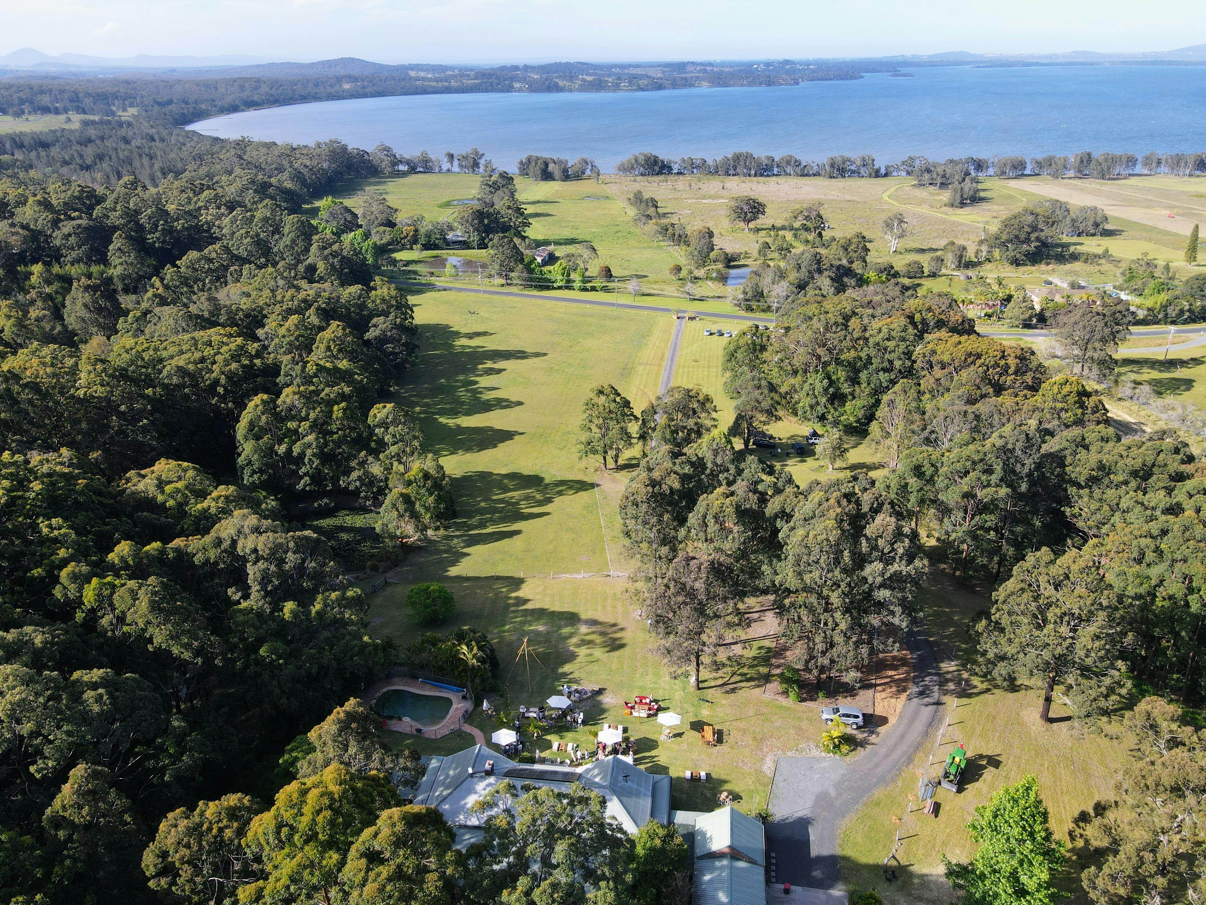 The beautiful Sutherland Downs looking down towards Wallis Lake