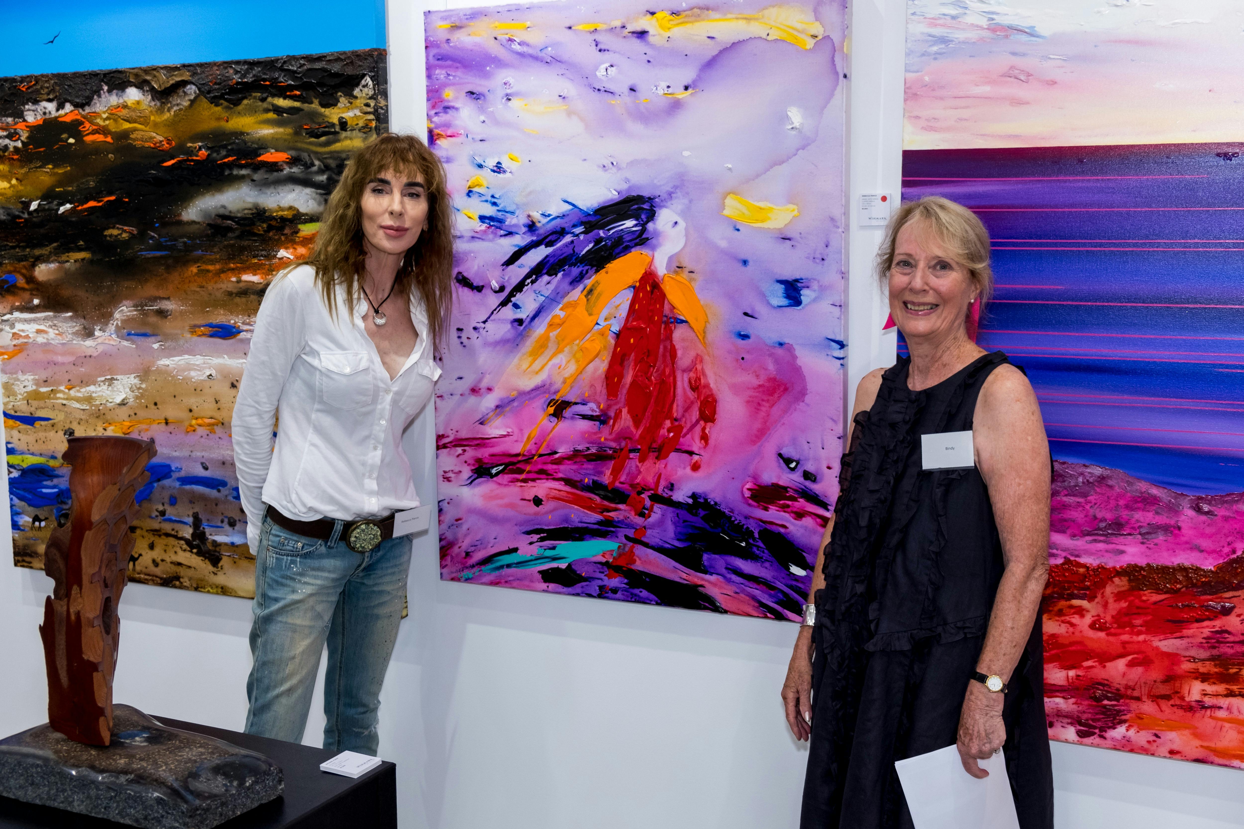 Artist Rebecca Pierce with Gallery Host Bindi