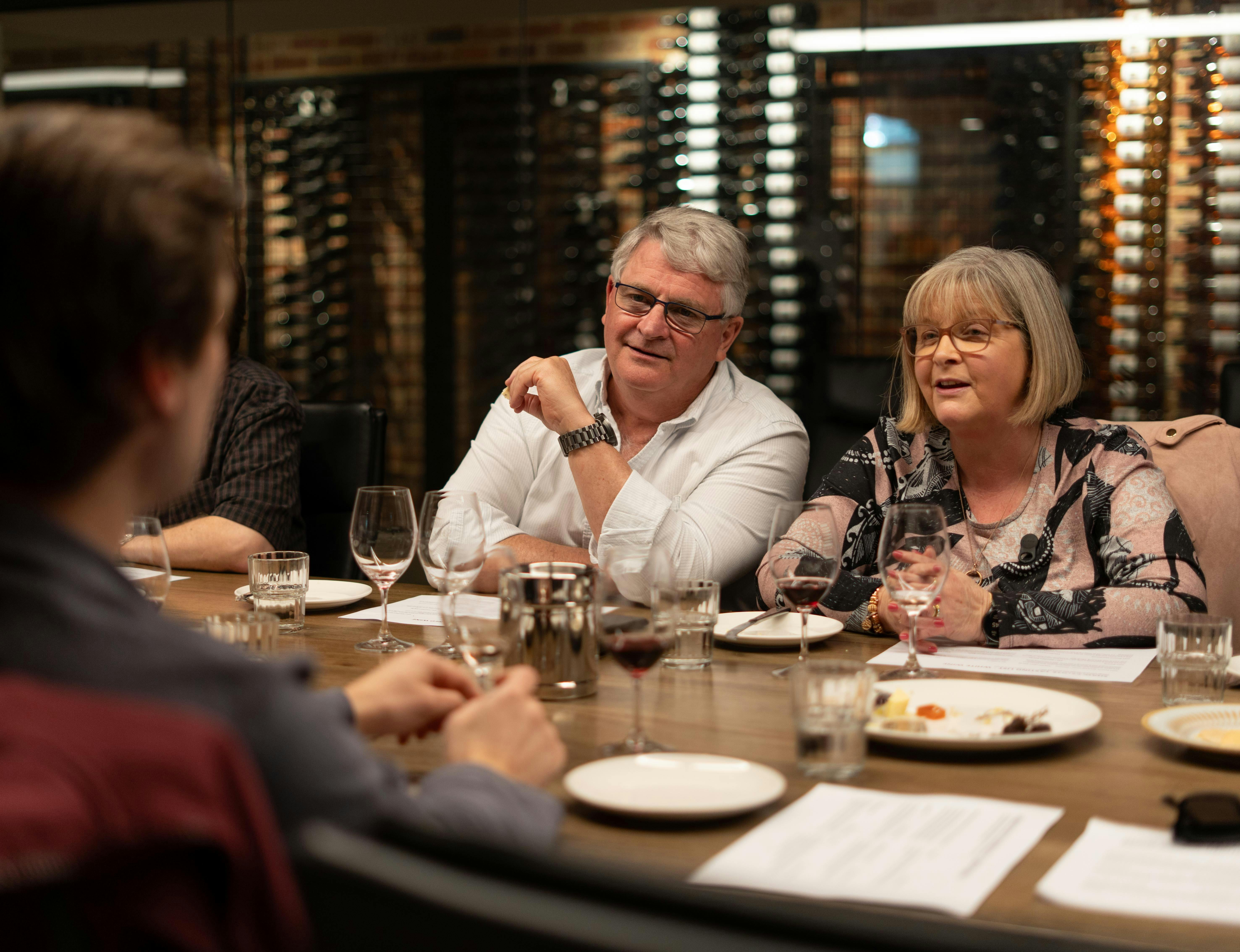 Wine Hopper guests enjoying a wine.
