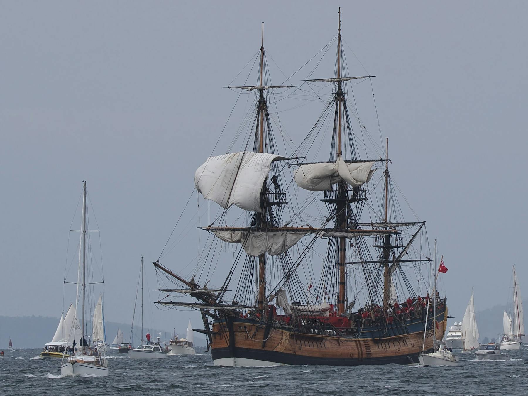 27m topsail schooner Enterprize, a working replica of the 1830 Hobart-built tall ship,