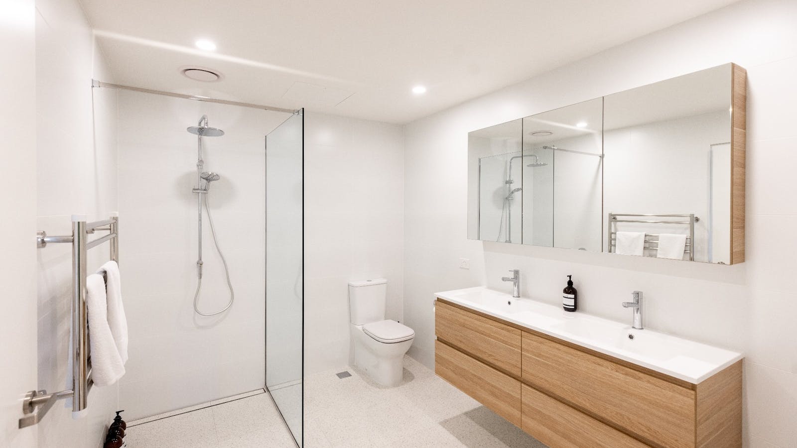 Spacious bathrooms