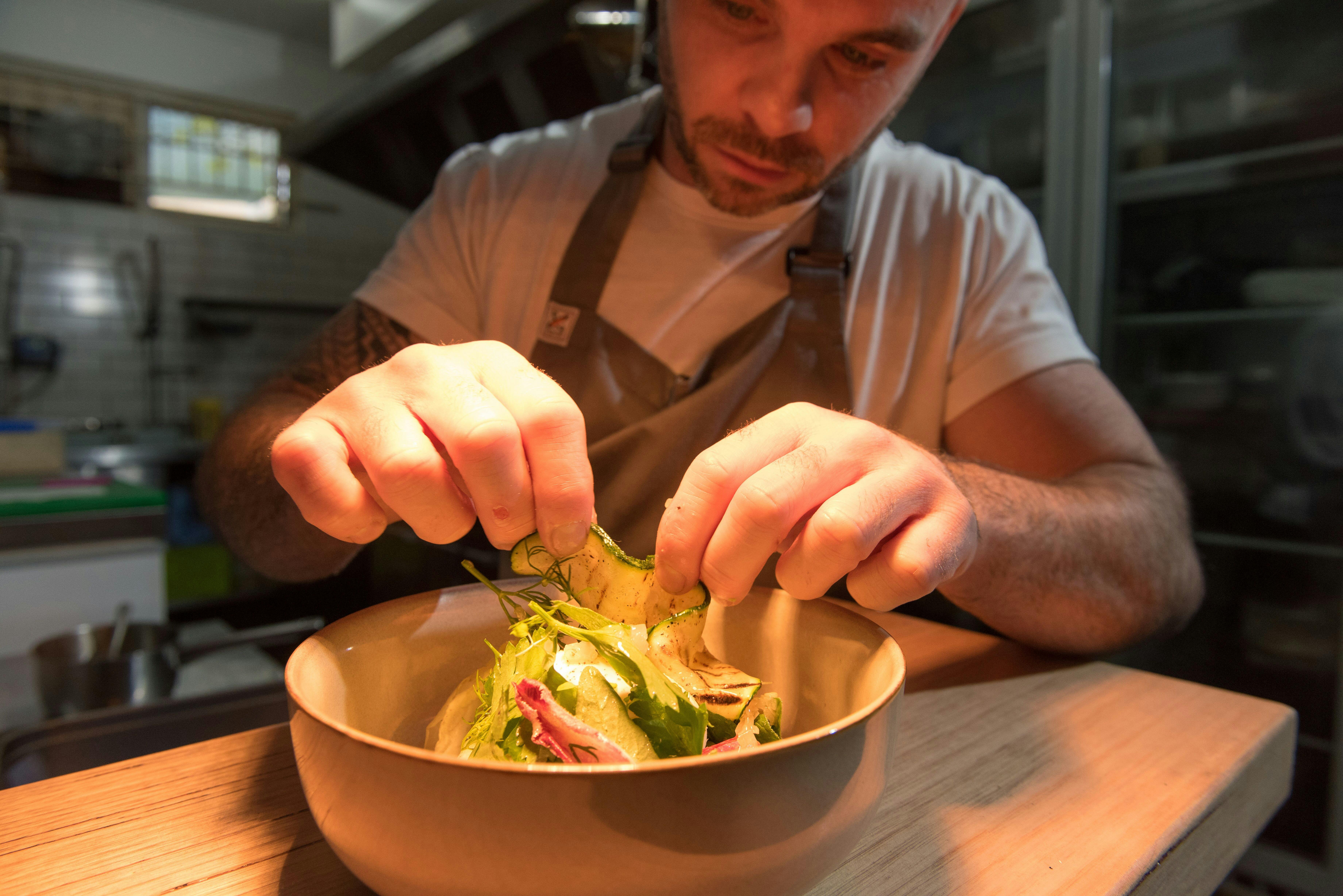 Chef Plating Food