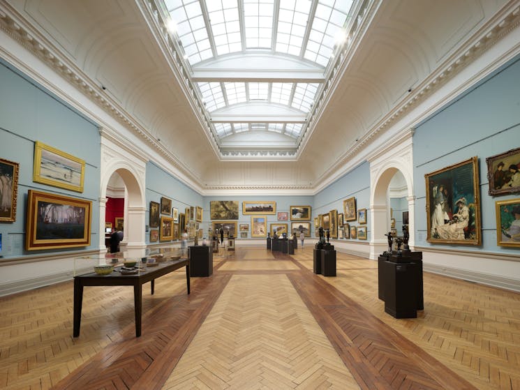 Featuring the Australian and International art collection across gallery spaces