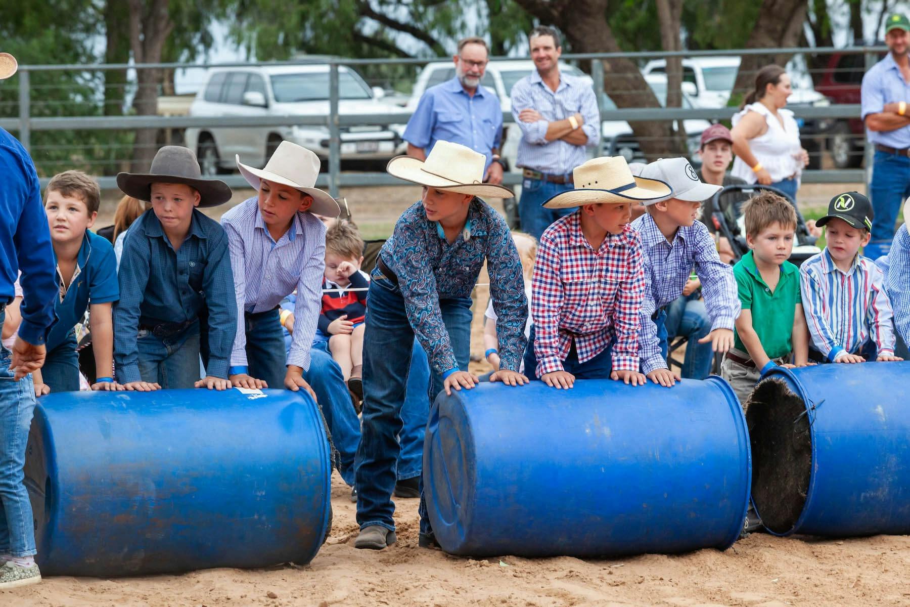 Kids participating in the Outback Show