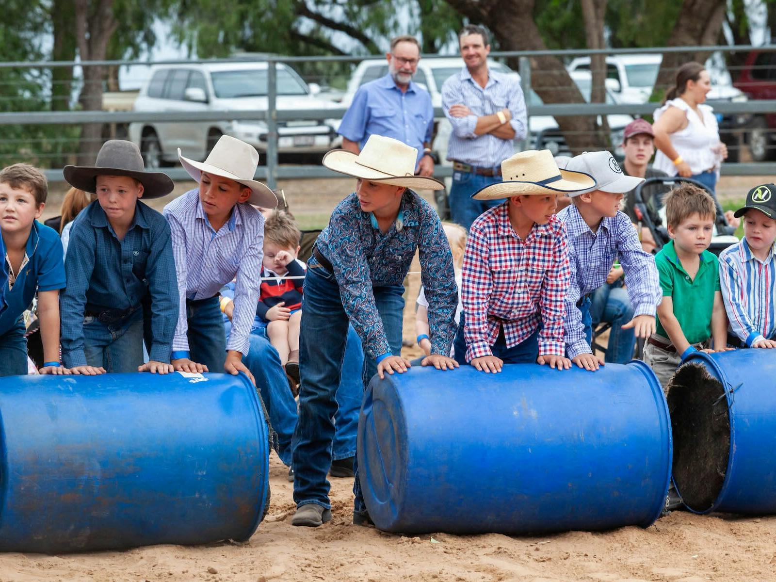 Kids participating in the Outback Show