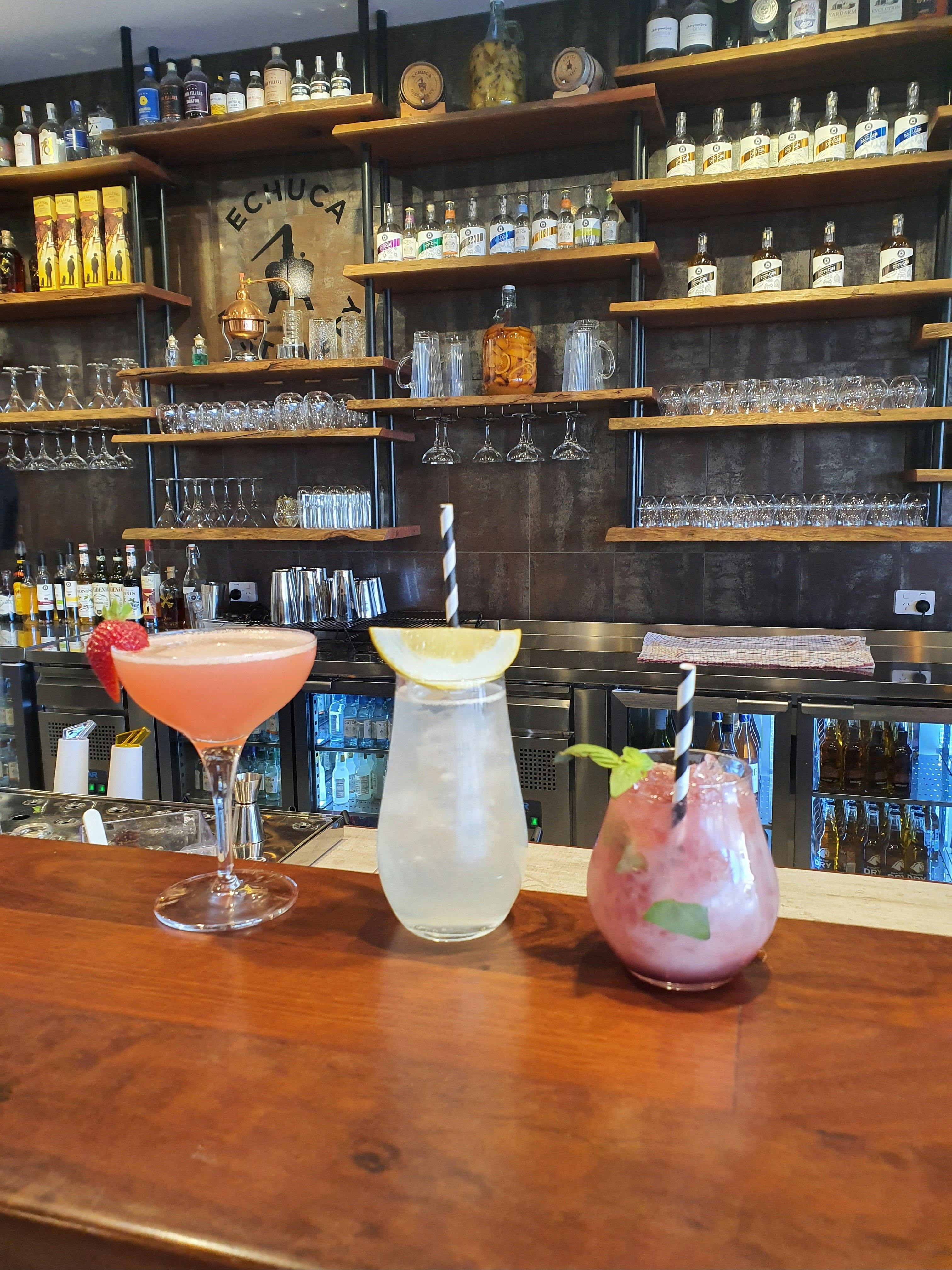 A few of the amazing Gin and Vodka cocktails made by the Distillery