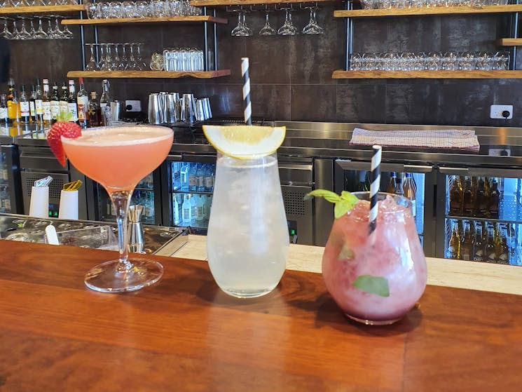 A few of the amazing Gin and Vodka cocktails made by the Distillery