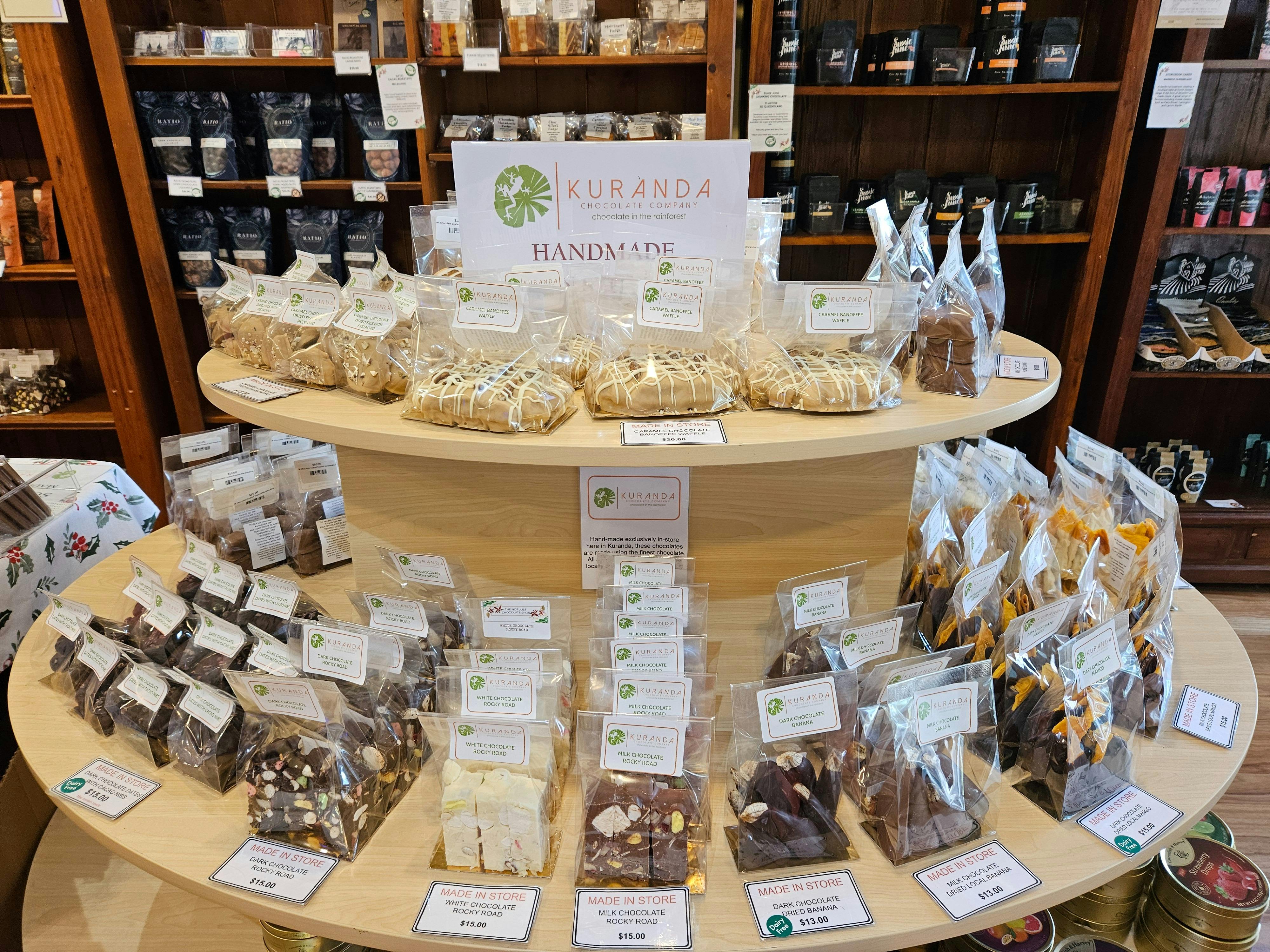 Delicious made in store chocolate coated treats.