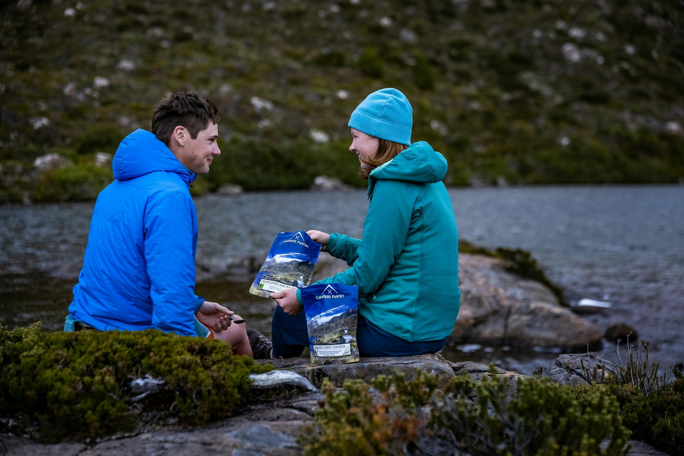 Dinner time with by a Tasmanian Tarn in Mount Field National Park