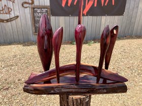 Very rare purple mulga wood