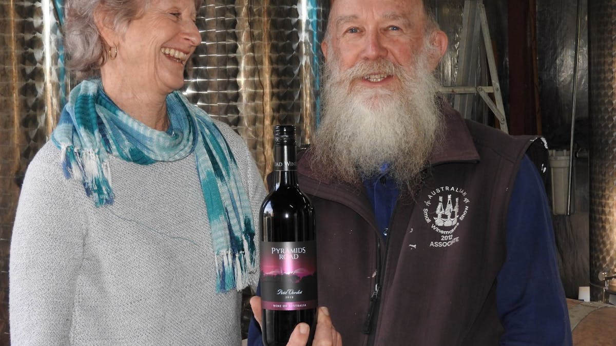 Warren and Sue at Pyramids Road winery