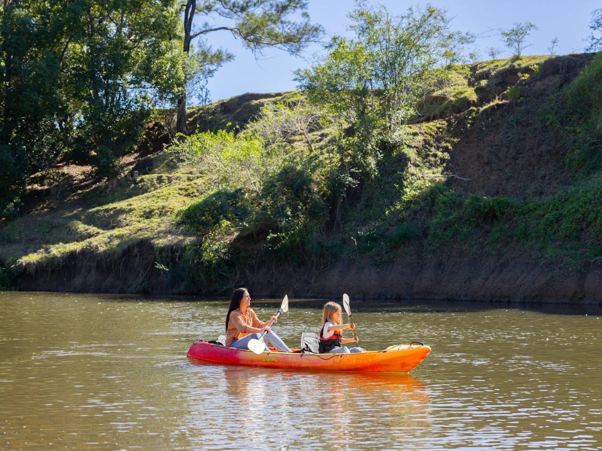 Canoeing on the Yabba Creek Canoeing on the Yabba Creek