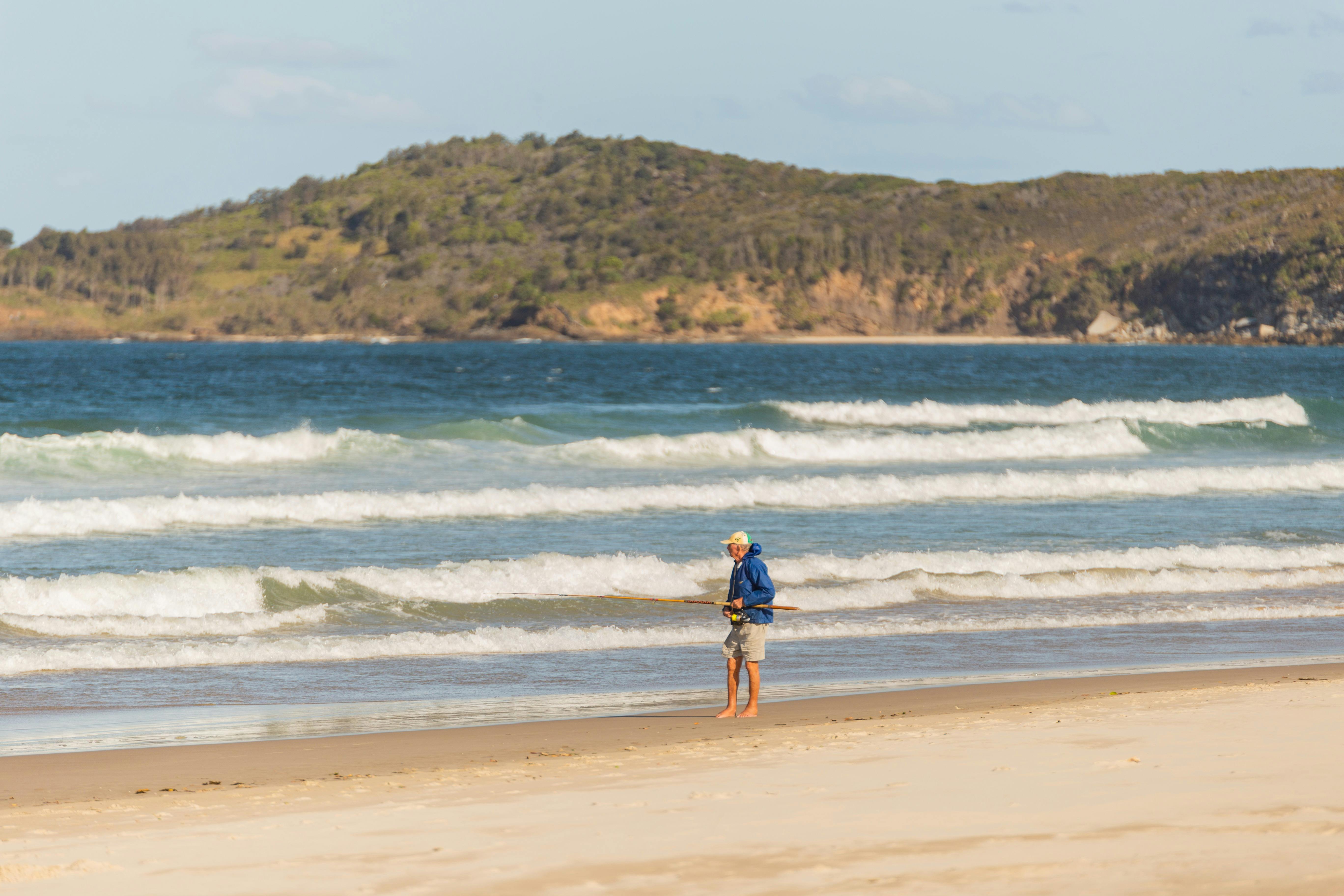 Fisherman on beach