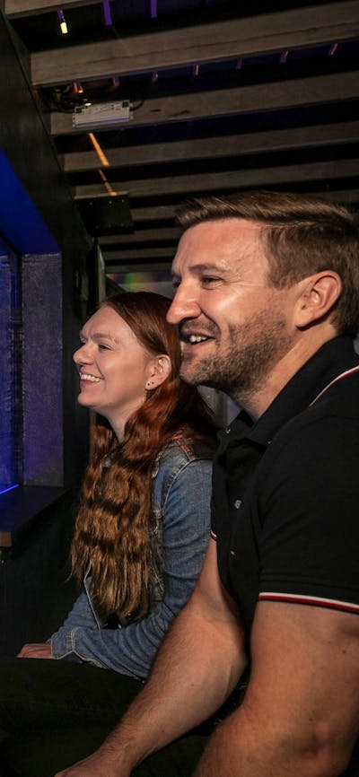 Sharks, fish and other aquatic creatures in the 200,000L shark tank in the Aquarium.