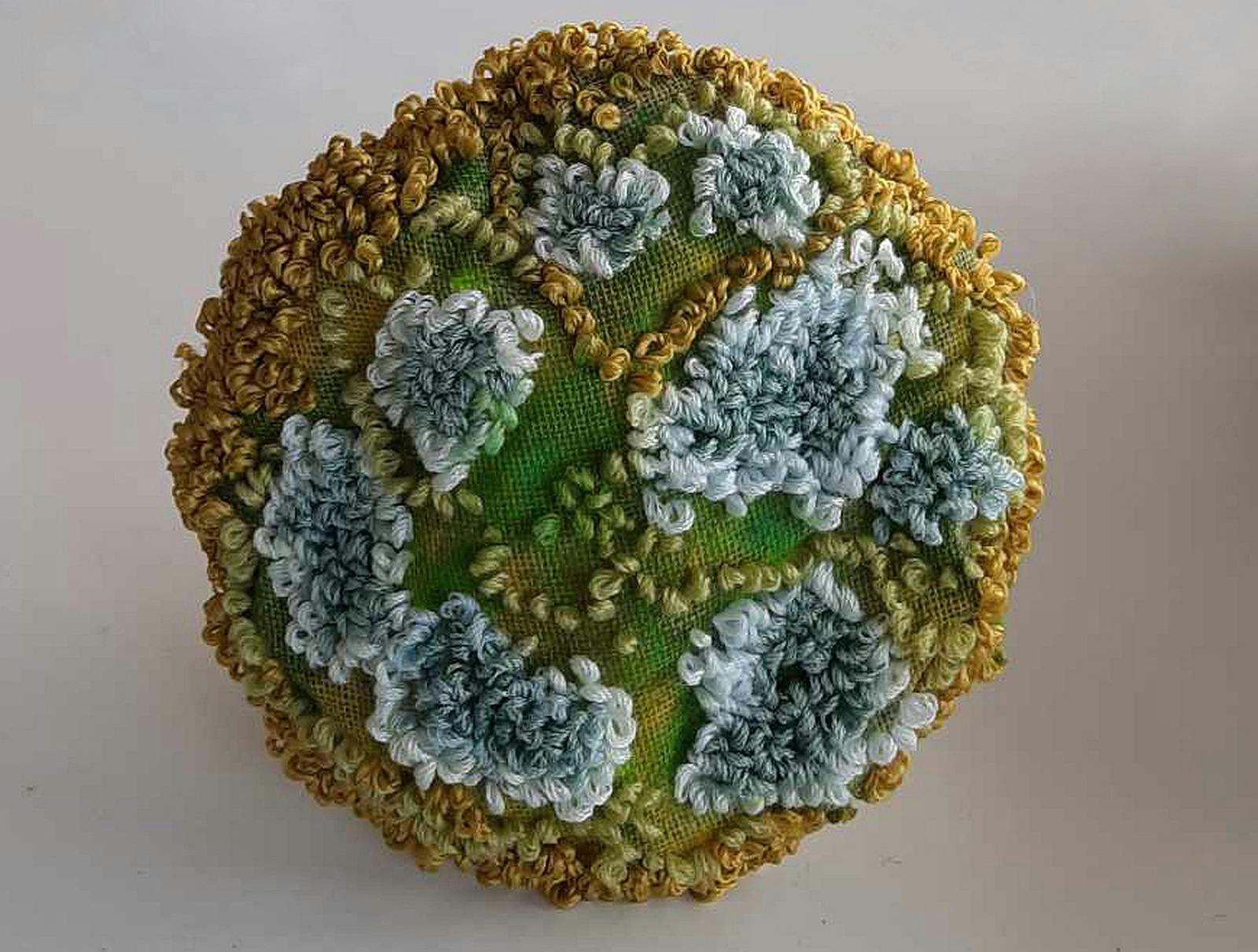 Jane Richens -Bacterior 2 - Stitched wearable brooch 2025