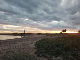 Sunset image of jetty