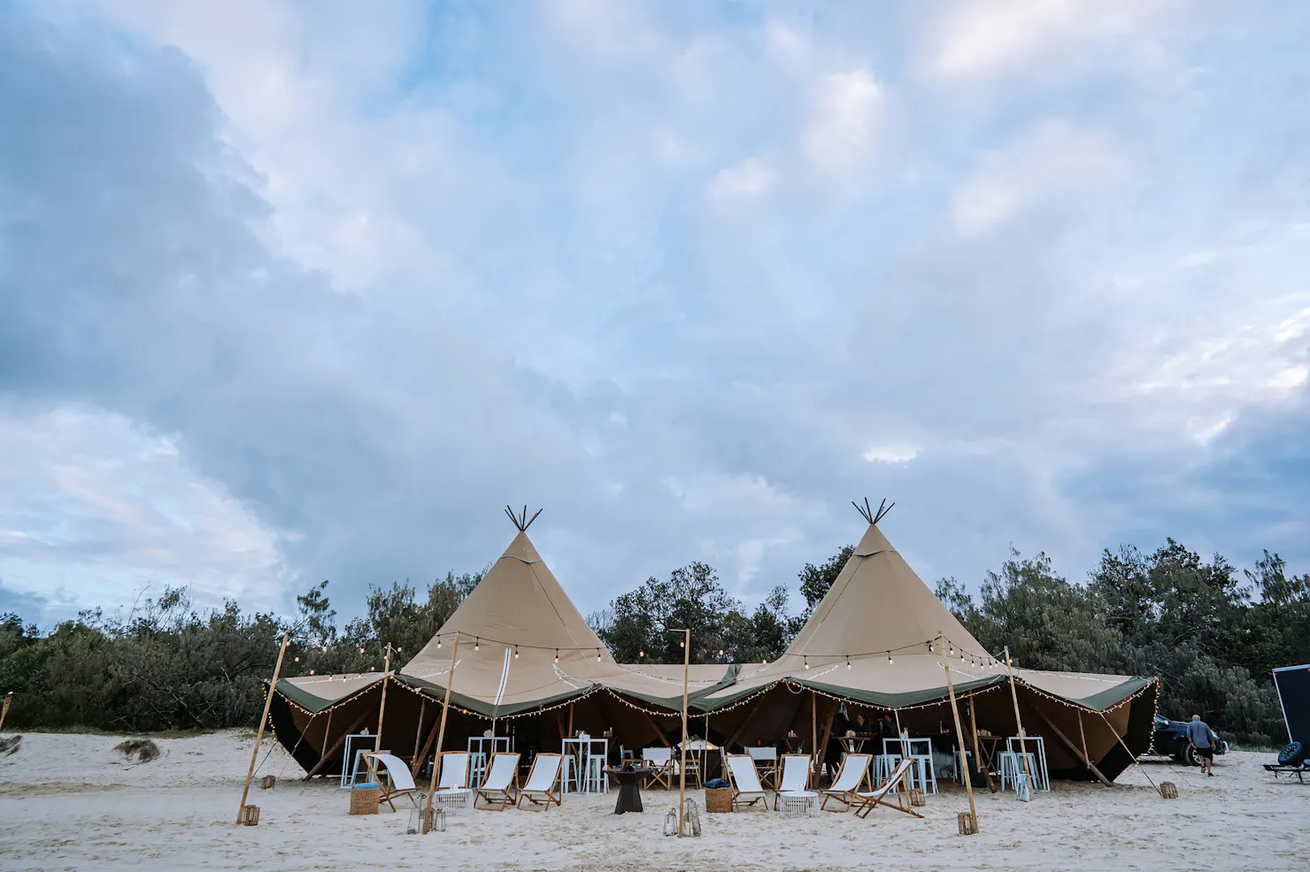 Tipis on Noosa Beach