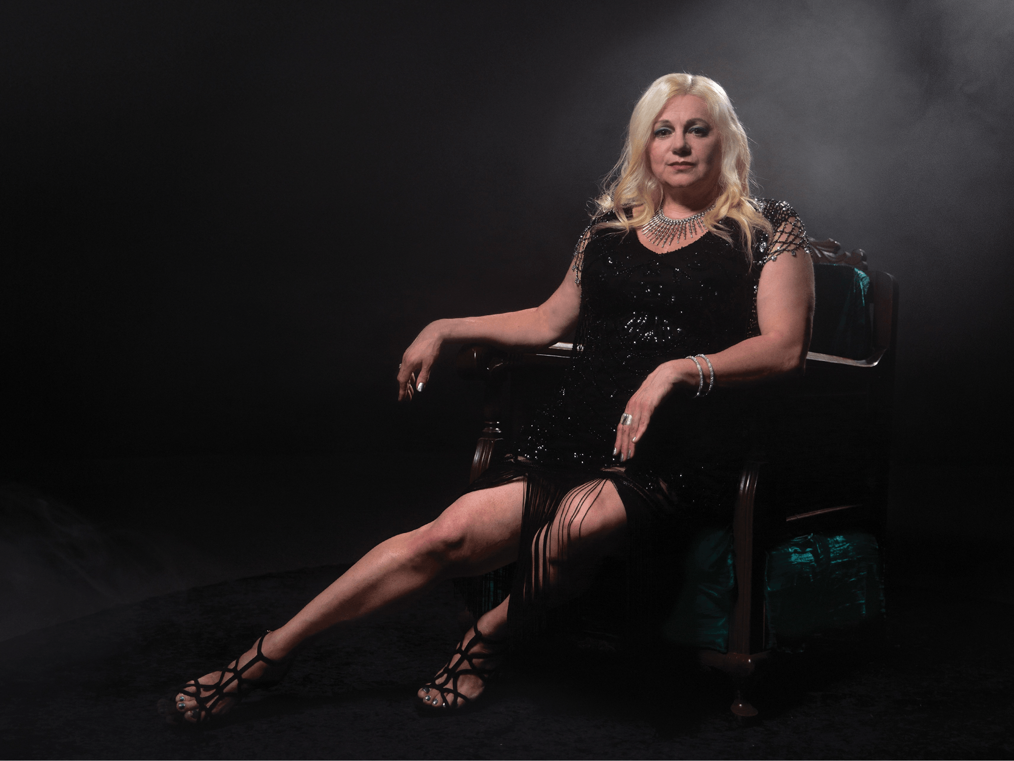 Woman sitting on chair